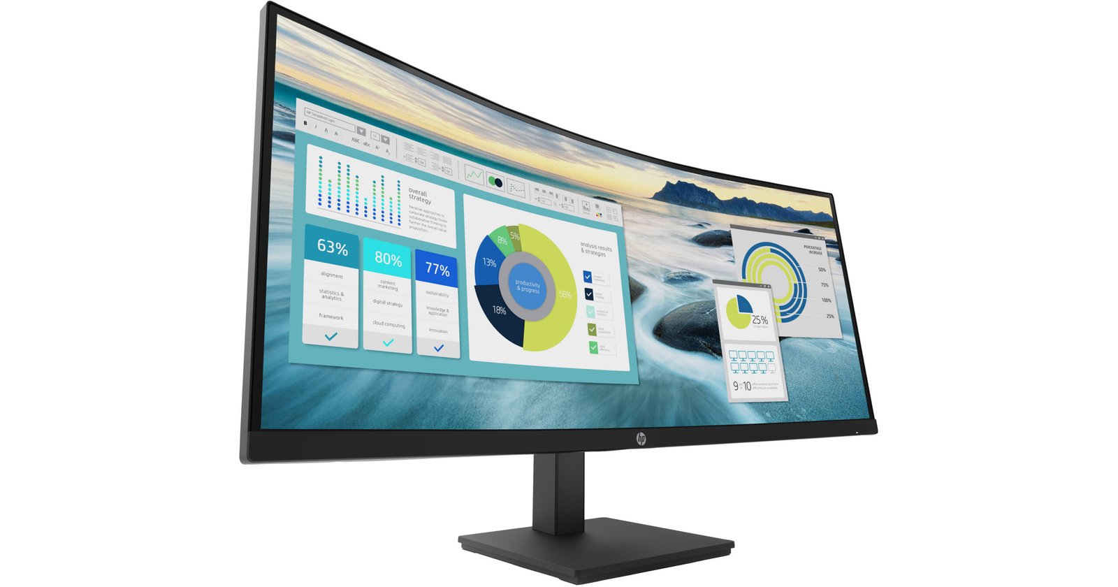 HP Monitor Curvo 34 P34hc WQHD Ricondizionato